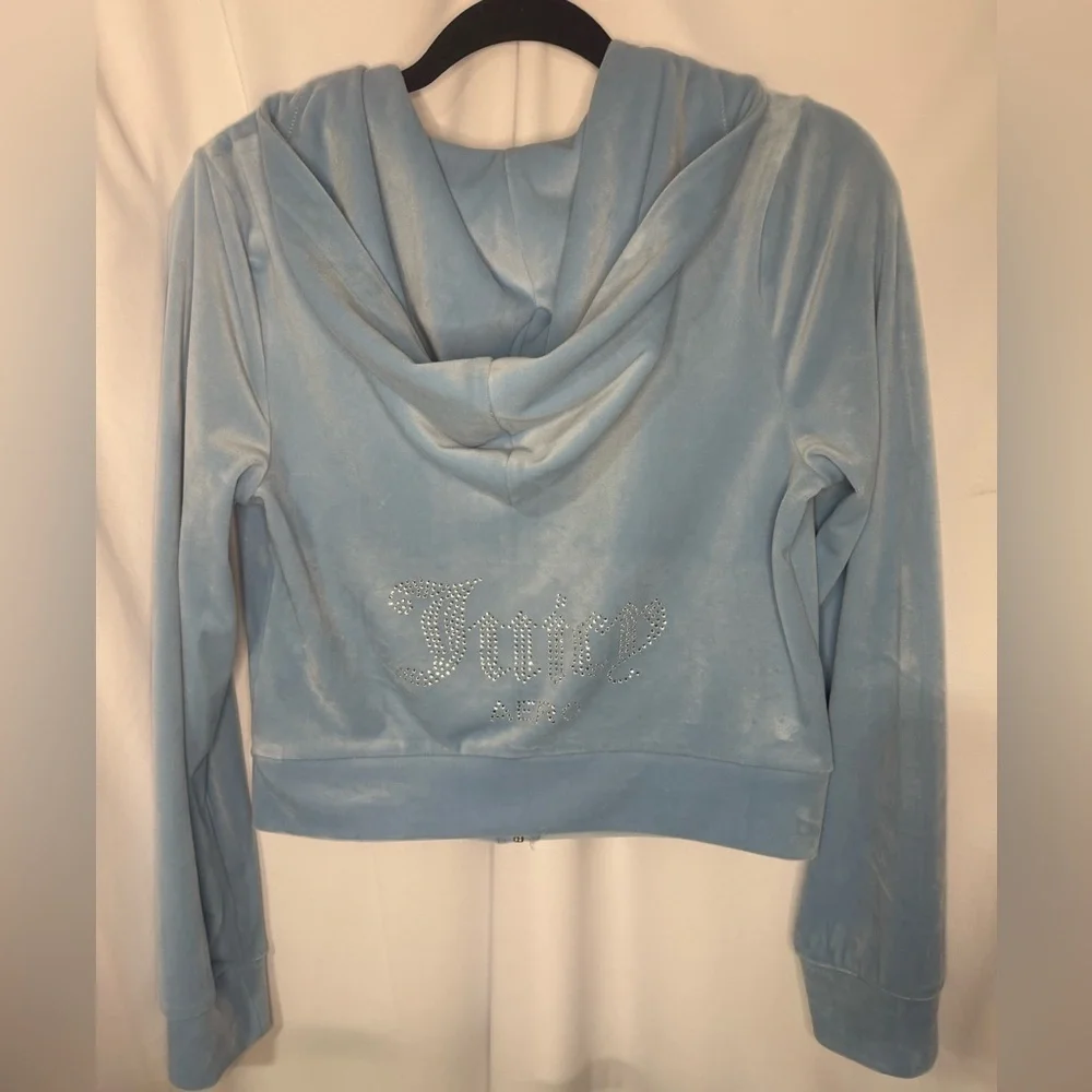 Juicy Couture Bling Velour Full-Zip Hoodie and Velour Pants